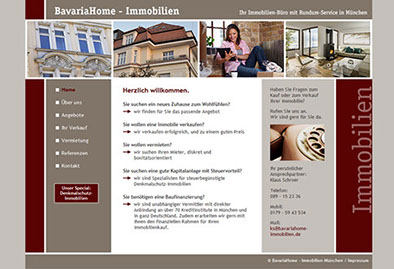 Webdesign Referenz Bavaria Home